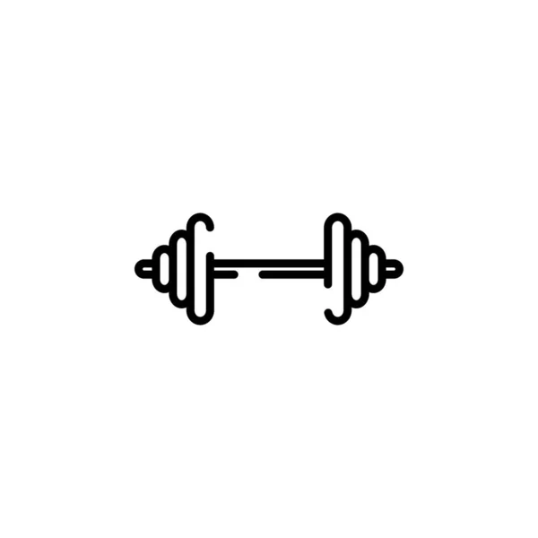 Gym Fitness Weight Dotted Line Icon Vector Illustration Logo Template — 스톡 벡터