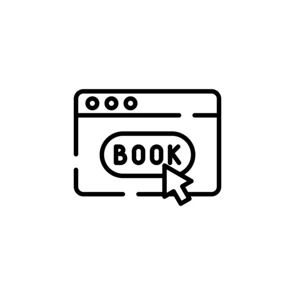 Booking Ticket Order Dotted Line Icon Vector Illustration Logo Template — Stockvektor