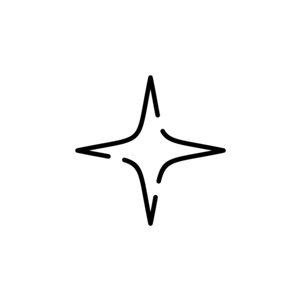 Estrellas Night Dotted Line Icono Vector Illustration Logo Template Adecuado — Archivo Imágenes Vectoriales
