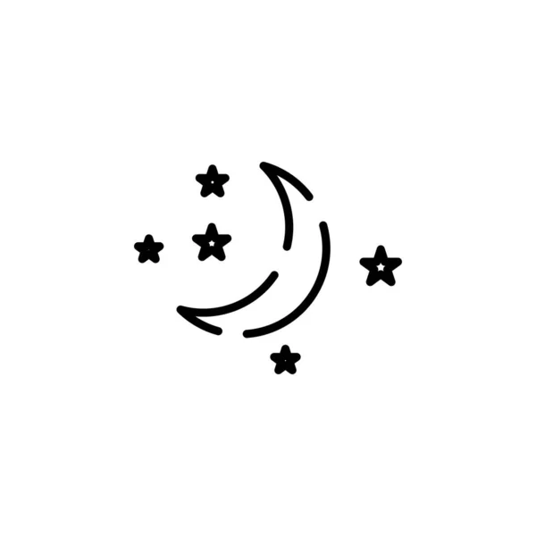 Moon Night Moonlight Midnight Dotted Line Icon Vector Illustration Logo Ilustrações De Stock Royalty-Free