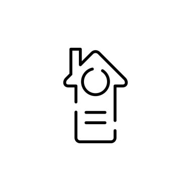 Door Hanger, Hotel Dotted Line Icon Vector Illustration Logo Template. Suitable For Many Purposes.