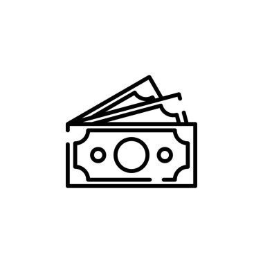 Para, Nakit, Varlık, Ödeme Noktalı Satır Simge Vektör Çizimi Logo Şablonu. Birçok Amaç İçin Uygun.