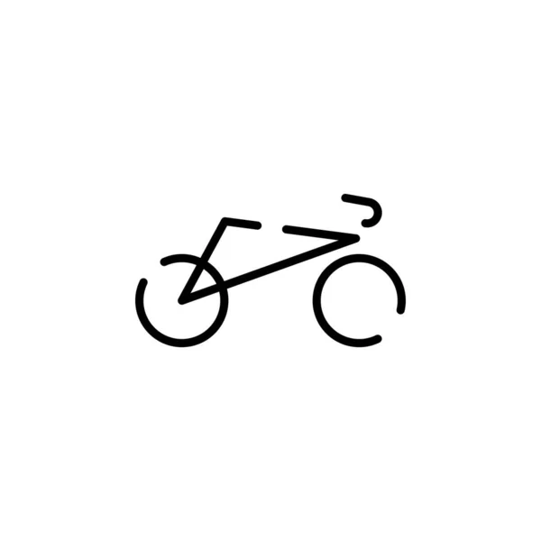 Bicicleta Bicicleta Pontilhada Linha Ícone Vetor Ilustração Logotipo Modelo Adequado — Vetor de Stock