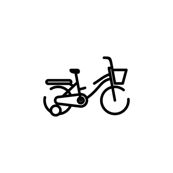 Bicicleta Bicicleta Pontilhada Linha Ícone Vetor Ilustração Logotipo Modelo Adequado — Vetor de Stock