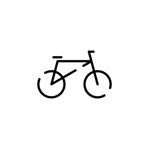 Bike Bicycle Dotted Line Icon Vector Illustration Logo Template Suitable — Stock Vector