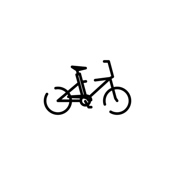 Modèle Logo Illustration Vectorielle Icône Ligne Pointillée Vélo Vélo Convient — Image vectorielle