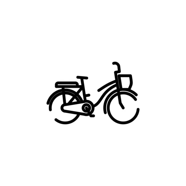 Bike Bicycle Dotted Line Icon Vector Illustration Logo Template Suitable — Stock Vector