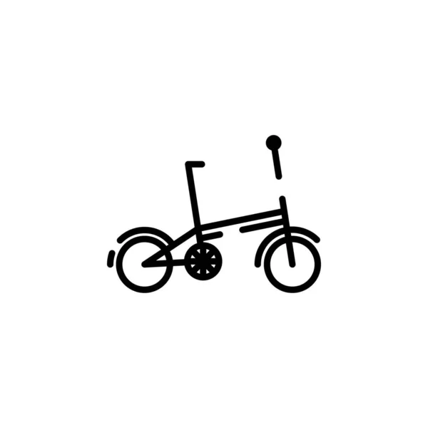 Велосипед Велосипед Пунктирна Лінія Іконка Векторна Ілюстрація Шаблон Логотипу Підходить — стоковий вектор