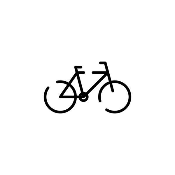 Rower Rower Przerywana Linia Ikona Wektor Ilustracja Szablon Logo Nadaje — Wektor stockowy