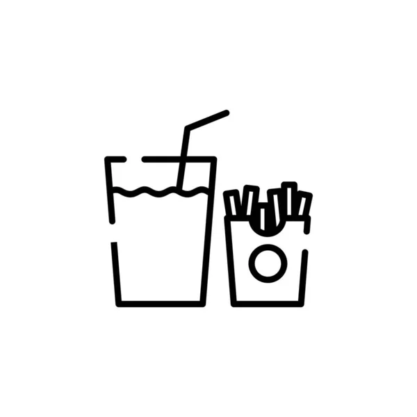 Restaurant Food Kitchen Dotted Line Icon Vector Illustration Logo Template — стоковый вектор