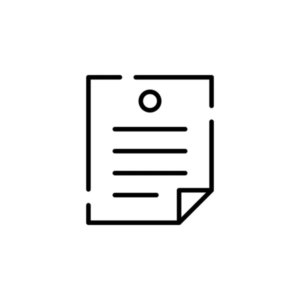 Notizen Notizblock Notizbuch Memo Dotted Line Icon Vector Illustration Logo — Stockvektor