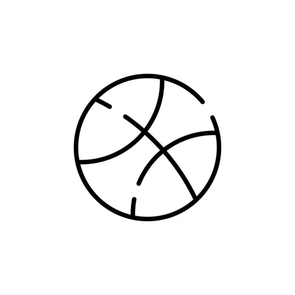 Basketbol Çizgisi Çizimi Beyaza Izole Edildi — Stok Vektör