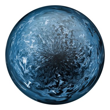 Mavi sihirli bir küre ya da küre. Sudaki kehanet için. İzole edilmiş. Astroloji ve batıl inanç, mistisizm..
