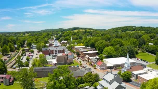 Jonesborough, Tennessee 'nin hava manzarası — Stok video