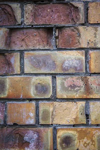 Grau rot orange alte Vintage Backstein Hauswand Hintergrund — Stockfoto