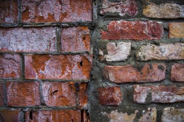 Gri, turuncu, eski, eski, klasik, duvar arka planı.