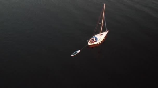 Vista Superior Del Avión Tripulado Aéreo Con Espacio Para Copias — Vídeos de Stock