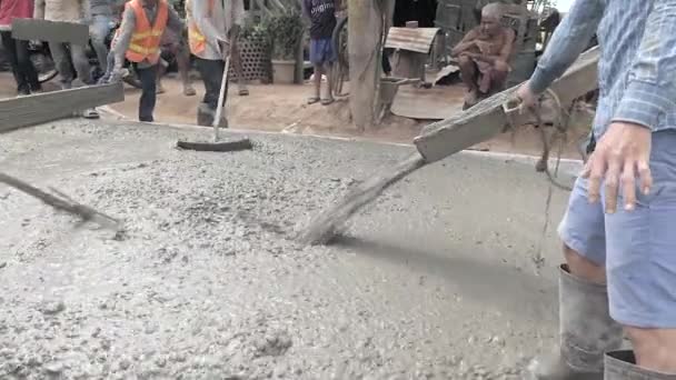 캄보디아 2018 건설을 콘크리트를 폐쇄하고 — 비디오