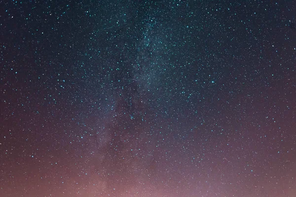 Natt Svart Himmel Upplyst Stjärnor Mitten Ramen Kan Vintergatan Galax — Stockfoto