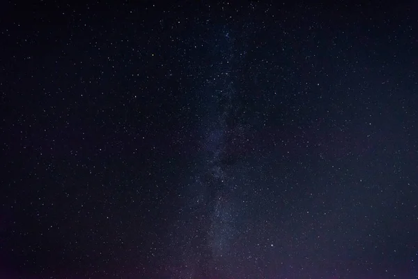 Natt Svart Himmel Upplyst Stjärnor Mitten Ramen Kan Vintergatan Galax — Stockfoto