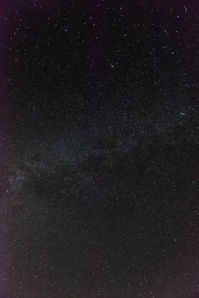 Natt Svart Himmel Upplyst Stjärnor Mitten Ramen Kan Vintergatan Galax — Stockfoto
