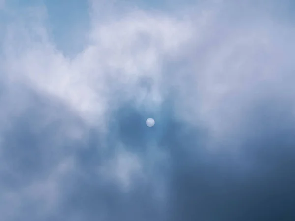 Brouillard Très Levant Qui Supprime Lumière Soleil Sur Surface Soleil — Photo