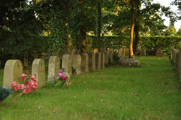 Cemitério Municipal Cidade Zagan Polônia Bairros Soldados Alemães Que Morreram — Fotografia de Stock