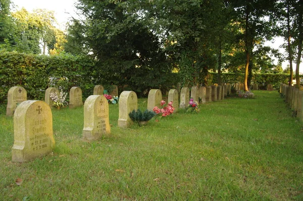 Municipal Cemetery City Zagan Poland Quarters German Soldiers Who Died — Stock Photo, Image