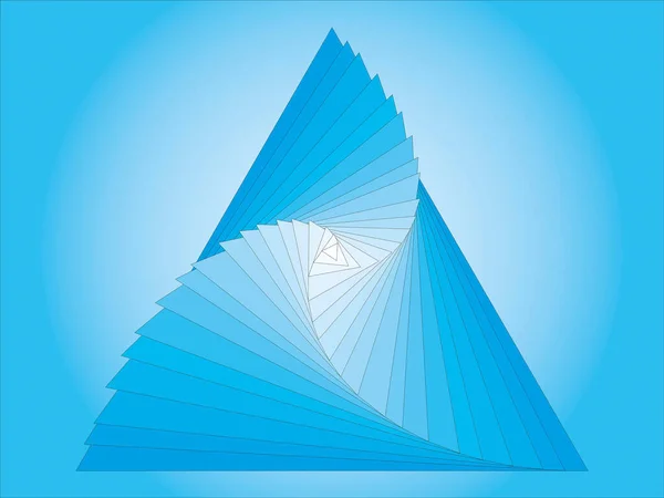 三角形の幾何学的変換と音の遷移の使用の一連の結果として得られたベクトルグラフィックス — ストックベクタ