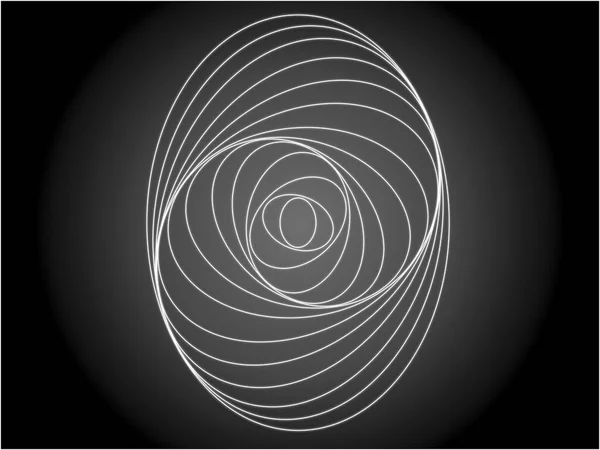 Vektorgrafik Som Erhållits Som Ett Resultat Serie Geometriska Omvandlingar Ellips — Stock vektor
