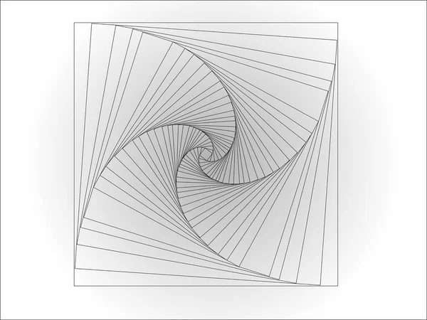 Vektorgrafiken Die Als Ergebnis Einer Reihe Geometrischer Transformationen Eines Quadrats — Stockvektor