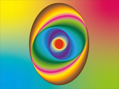 Bir dizi daire dönüşümünden kaynaklanan geometrik bir şeklin tasviri.