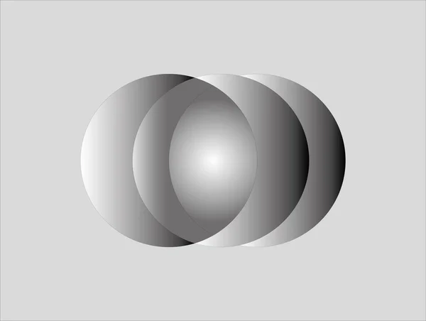 グレーの色合いで作られたオブジェクトを示すグラフィックは 写真レンズの可視化です — ストックベクタ