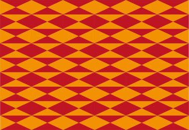 Üçgen dönüşümlerinden kaynaklanan turuncu-kırmızı dokuyu gösteren vektör grafiği.