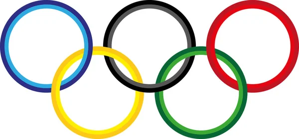 Grafika Bemutatja Színes Körök Szimbolizálják Sport Olimpiai Játékok — Stock Vector