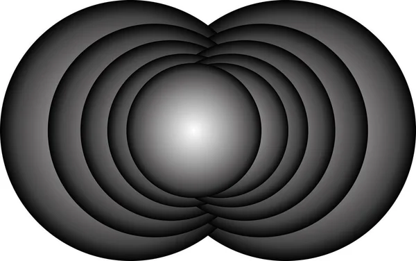 Grafik Som Visar Ett Objekt Från Skalning Anslutande Cirklar Och — Stock vektor