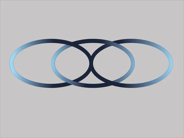 Vektorgrafik Som Visar Symbol Som Består Cirklar Som Transformerats Ett — Stock vektor