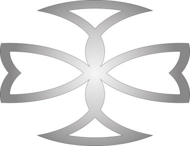 Geometrik şekillerin dönüşümü ve bir gradyanın uygulanmasından kaynaklanan bir nesnenin vektör grafikleri.