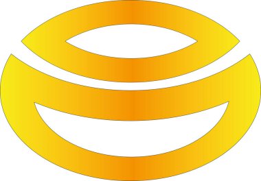 Vektör grafikleri çember dönüşümleri ve gradyan kullanımı sonucu oluşturulmuştur. Logo tasarımı.