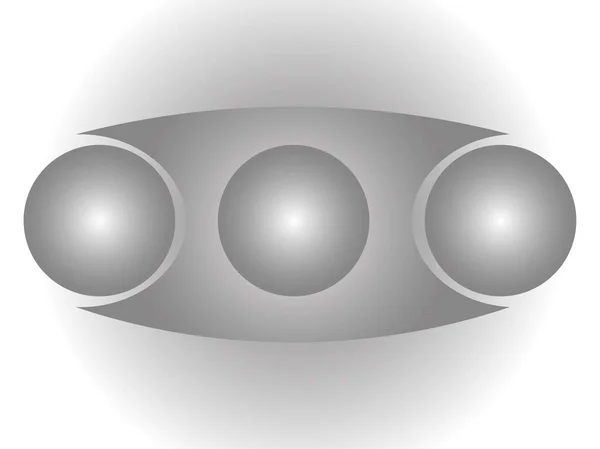 楕円形と長方形の変換によって作成された不規則な形状の灰色のオブジェクトのベクトルグラフィックス — ストックベクタ