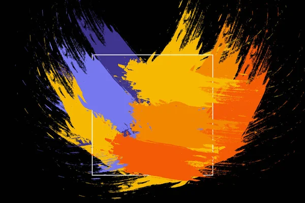 Achtergronden Zwarte Achtergrond Met Felle Kleuren Meerkleurige Vlekken Een Zwarte — Stockvector