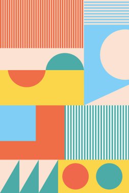 Abstract background with geometric shapes, colorful poster, banner, cover, wallpaper