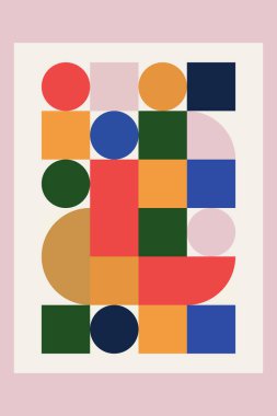 Colorful set of abstract backgrounds with geometric shapes, bright poster, banner, wallpaper, cover