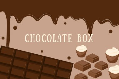 Chocolate box, chocolate box cover, wrapper, print, banner, poster, wallpaper