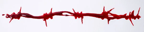 Barbwire Made Blood Paint Macro Texture Banner — 图库照片