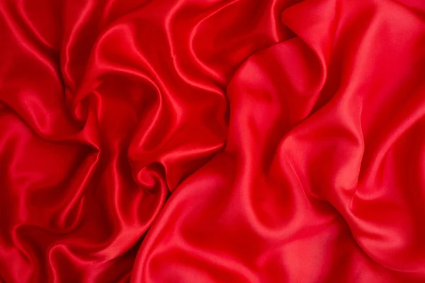 Satén Texturas Seda Comparación Calidad Tela Roja — Foto de Stock