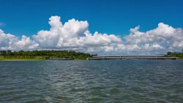 Épica Shenzhen Talent Park Nubes Lago Mar Lapso Tiempo Con — Vídeos de Stock