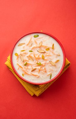 Havuç Kheer ya da payasam, Gajar ki Khir olarak da bilinir.