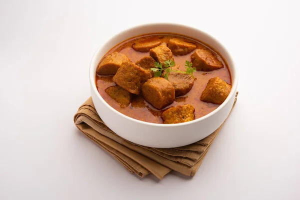 Besan Gatte Sabzi Veya Gatta Curry Recipe Öğle Veya Akşam — Stok fotoğraf