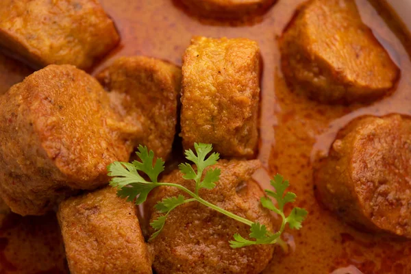 Besan Gatte Sabzi Vagy Gatta Curry Recept Népszerű Rajasthani Menü — Stock Fotó